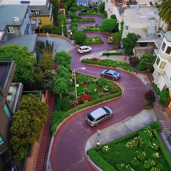 Lombard Street - from above - Landmarks & Historical Buildings Near Me - San Francisco, California