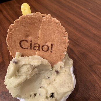 Gelato Dolceria - Nice presentation ( I broke the cookie) - Desserts Near Me - Haddonfield, New Jersey
