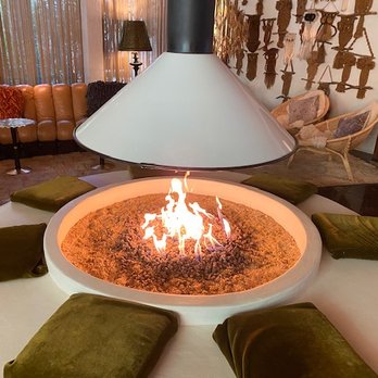 NORMA'S - The fire pit in the western themed room in the lobby. - Breakfast & Brunch Near Me - Palm Springs, California
