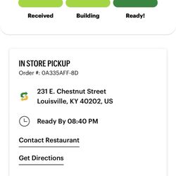 States it was filled!!! And it would be ready by 8:40!!