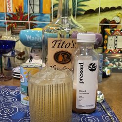 Pressed Juicery - Tried the Apple Pineapple Lemon Mint citrus juice, tried it with Tito's..it was a bit lemony for me.