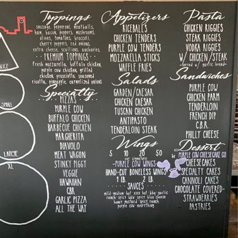Slice Pizzeria - a menu on a blackboard - Pizza Near Me - Utica, New York Slice Pizzeria - a menu on a blackboard - Pizza Near Me - Utica, New York