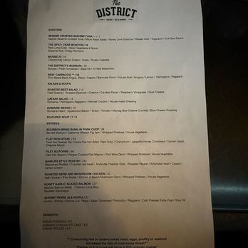 The District Eatery Tap & Barrel - Menu - Cocktail Bars Near Me - Sanford, Florida