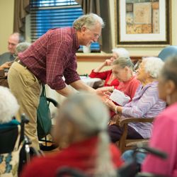 Ammons Chiropractic Clinic - Dr. Ammons sponsors and personally hands out a Christmas stocking to Lee County Alzheimer's Patients in assisted living facilities.