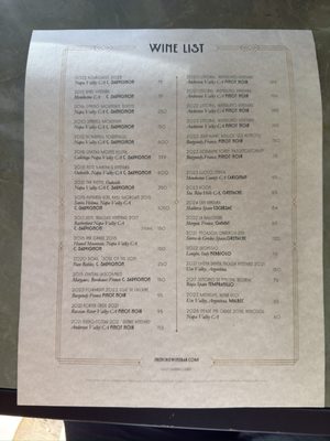 Menu photo 8 Frenchie Wine Bar San Francisco, CA