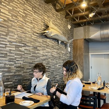 The Blue Fish Breckenridge - Sara, our amazing server and guest. Notice the silver marlin wall sculptures - Japanese Near Me - Breckenridge, Colorado The Blue Fish Breckenridge - Sara, our amazing server and guest. Notice the silver marlin wall sculptures - Japanese Near Me - Breckenridge, Colorado