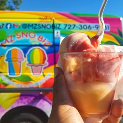 Stawberry Lemonade Italian Ice. Look out for this food truck and thank me later!