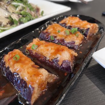 Chef Tony Dim Sum - eggplant stuffed with shrimp paste - Dim Sum Near Me - Arcadia, California