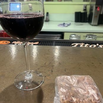 Terrebonne Po'boys - Refreshing glass of wine w desert - Cajun/Creole Near Me - Lawrence, Kansas