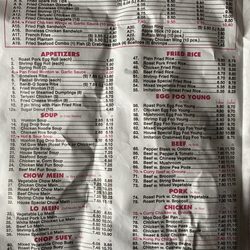 Jacky Chan's Kitchen Chinese Restaurant - Menu