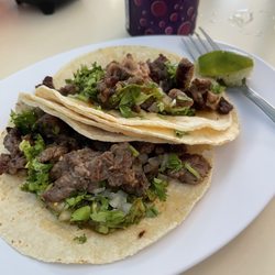 Villa Del Mar - Carne asada tacos, very plentiful meat portions
