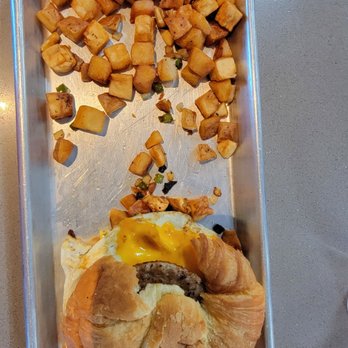 Four Peaks Brewing Company - My fancy prison croissant sausage sandwich. - New American Near Me - Phoenix, Arizona Four Peaks Brewing Company - My fancy prison croissant sausage sandwich. - New American Near Me - Phoenix, Arizona