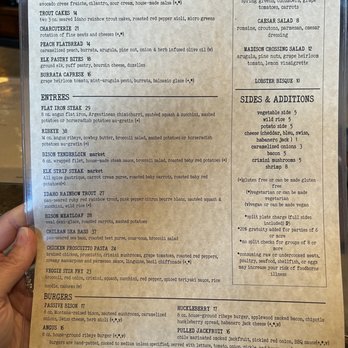 Madison Crossing Lounge - Food menu - American Near Me - West Yellowstone, Montana Madison Crossing Lounge - Food menu - American Near Me - West Yellowstone, Montana