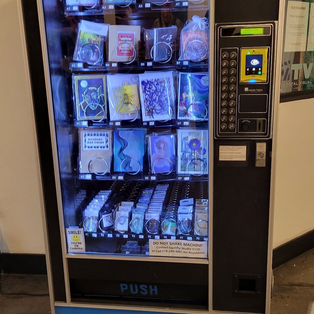 An art vending machine. An art vending machine.