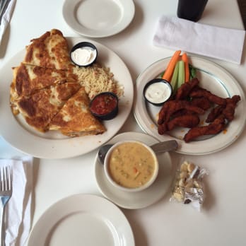 McSeagull's Restaurant - Chicken quesadilla, cup of clam chowder and mild buffalo tenders - Seafood Near Me - Boothbay Harbor, Maine McSeagull's Restaurant - Chicken quesadilla, cup of clam chowder and mild buffalo tenders - Seafood Near Me - Boothbay Harbor, Maine