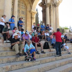Prince of Peace  Church - Pastor Zelt leading a group in Israel
