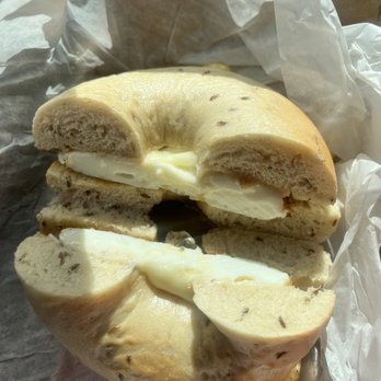 Busy Bean - Rye bagel with egg and cheese - Desserts Near Me - Berlin, Connecticut