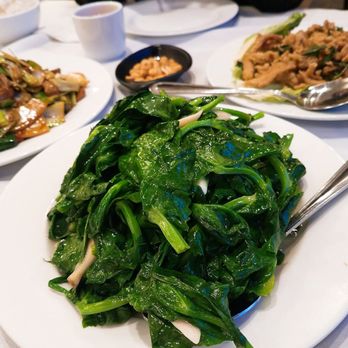 Mu Lan - Snow pea sprouts with garlic (dou miao) - Taiwanese Near Me - Cambridge, Massachusetts