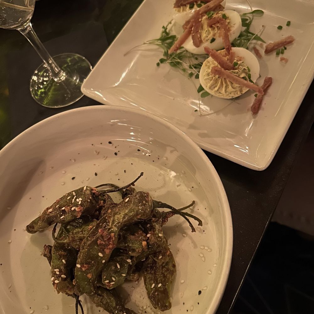 The East End - Shishito peppers & deviled eggs - American Near Me - Providence, Rhode Island The East End - Shishito peppers & deviled eggs - American Near Me - Providence, Rhode Island