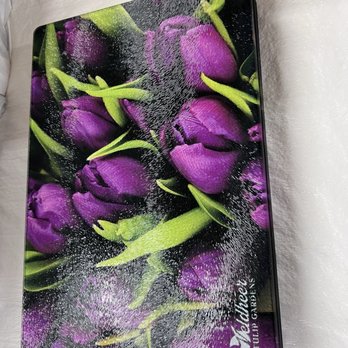 Veldheer's - Cutting board with purple tulips. - Nurseries & Gardening Near Me - Holland, Michigan