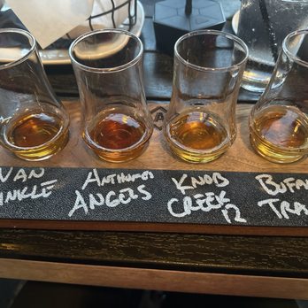 Anthonie's Market Grill - A Bourbon flight tasting. Very nice and can't wait to dig in. - Seafood Near Me - Simonton, Texas Anthonie's Market Grill - A Bourbon flight tasting. Very nice and can't wait to dig in. - Seafood Near Me - Simonton, Texas