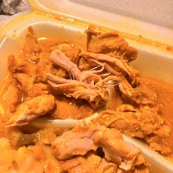 Taste Of Jamaica - Curry chicken glossy and uncooked!!