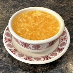 Dragon Inn - Egg Drop Soup (Wonton Chips Included but Not Shown)