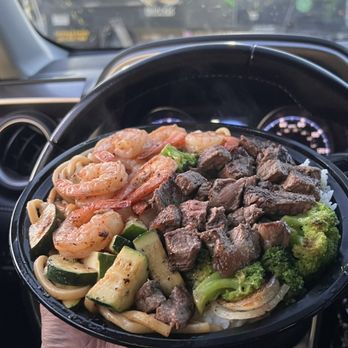 Arayaki Hibachi - Steak Plate Steak with Shrimp Combo - Food Trucks Near Me - Riverside, California
