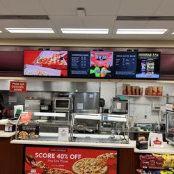Casey's - Casey's pizza and food order stand.