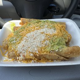 Rolled potato tacos. Rolled potato tacos.