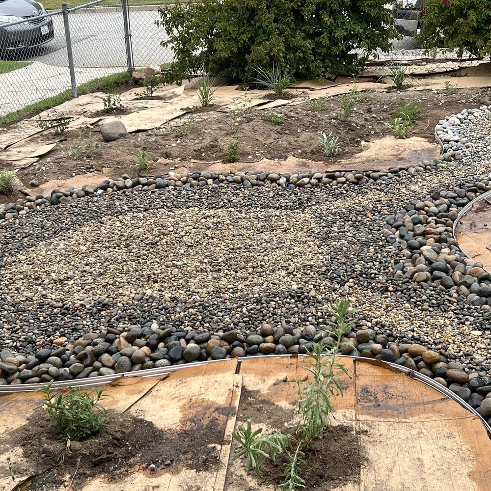 Green Splendor Landscaping - In progress seating area - Landscaping Near Me