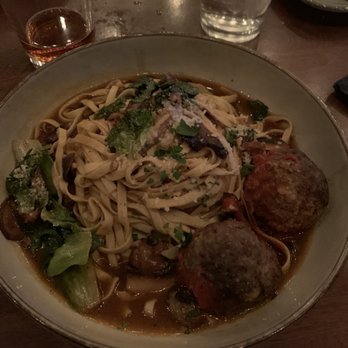 Pastina Rustic Italian - Mushroom pasta with meatballs - Italian Near Me - Mentor, Ohio