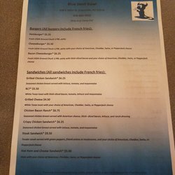 Blue Devil Bowl - Bar food menu front page