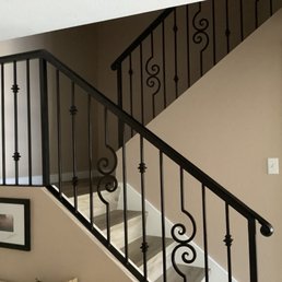 Stair railing.