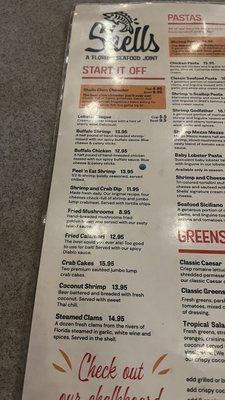 Menu photo 7 Shells Seafood St. Pete Beach, FL