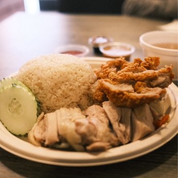 Chick Corner Thai Kitchen - Combination steamed Hainan and fried Hainan chicken - Thai Near Me - Valley Village, California Chick Corner Thai Kitchen - Combination steamed Hainan and fried Hainan chicken - Thai Near Me - Valley Village, California