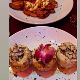 Mini steak mofongo with smoked pork chops Mini steak mofongo with smoked pork chops
