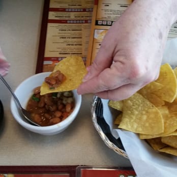 Ranchito Grill - Beans and pico de gallo chip dip.  Simple and good. - Mexican Near Me - Springfield, Oregon