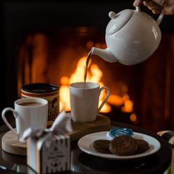 The Lenox Hotel - The Lenox Hotel offers generous accommodations and offerings for all guests. Featured in this image is a fireside warm tea wi...