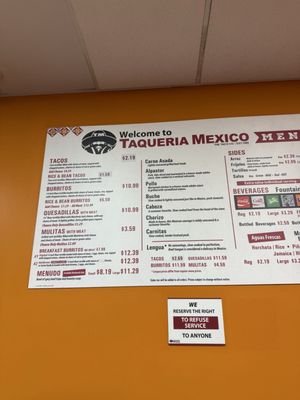 Menu photo 5 Taqueria Mexico La Habra, CA