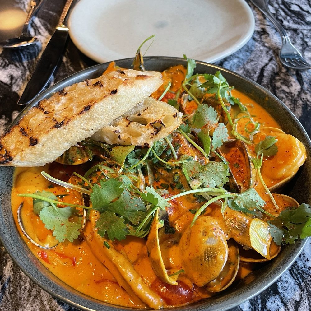 Handle - Market Shellfish in curry - New American Near Me - Park City, Utah