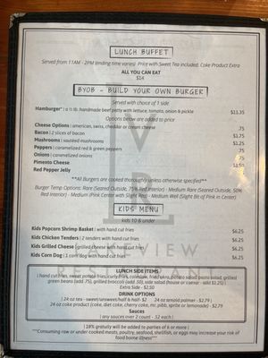 Menu photo 1 The Lakeview Restaurant Waynesboro, GA