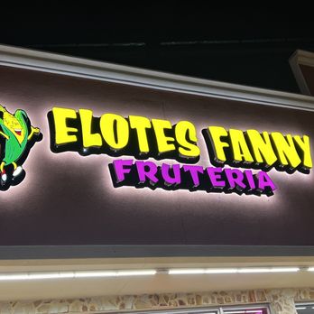 Elotes Fanny - a neon sign for a store - Food Stands Near Me - Carrollton, Texas