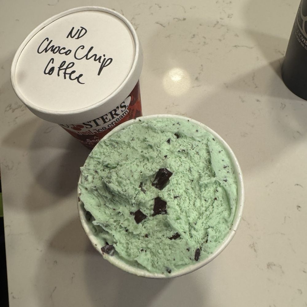 Bruster's Real Ice Cream - Non dairy coffee choco chip and mint chip - Ice Cream & Frozen Yogurt Near Me - La Mesa, California Bruster's Real Ice Cream - Non dairy coffee choco chip and mint chip - Ice Cream & Frozen Yogurt Near Me - La Mesa, California