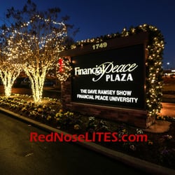 Red Nose Lites makes Dave Ramsey's Financial Peace Plaza sparkle for the holidays!