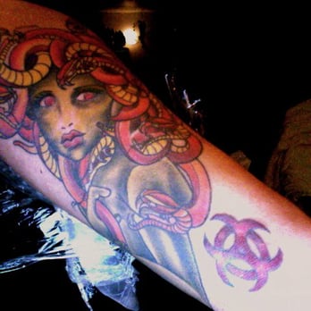 Studio One Chicago - Touched up after a few months and Nuco threw in my Tri Quatra to match, so he painted it red. - Tattoo Near Me - Chicago, Illinois