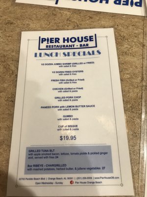 Menu photo 4 Pier House Orange Beach, AL Menu photo 4 Pier House Orange Beach, AL