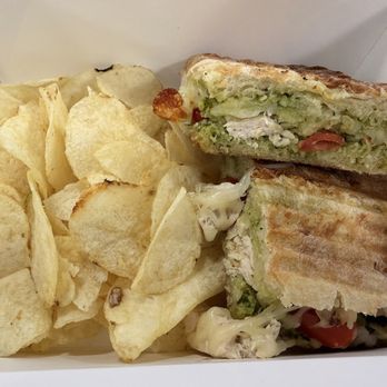 Crepes Avenue - My Chicken Pesto Panini was full of flavor and DELICIOUS! - Gelato Near Me - Whittier, California