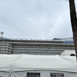 5/22/26: View of ship from rideshare wait area