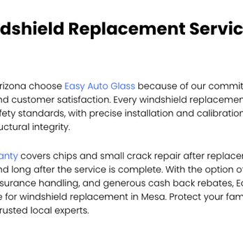 Easy Auto Glass - Easy Auto Glass - Auto Glass Services Near Me